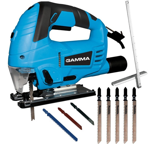 Sierra Caladora 800w Gamma + Guia Laser + 3 + 5 Hojas Makita