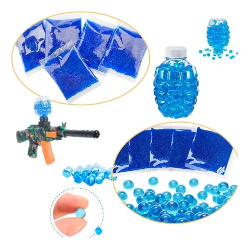Kit 35 Mil Bolinhas De Gel Munição Arma Elétrica 7-8mm Azul | MercadoLivre