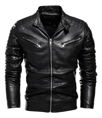 Chaqueta De Poliuretano Para Hombre, Traje De Moto A La Moda