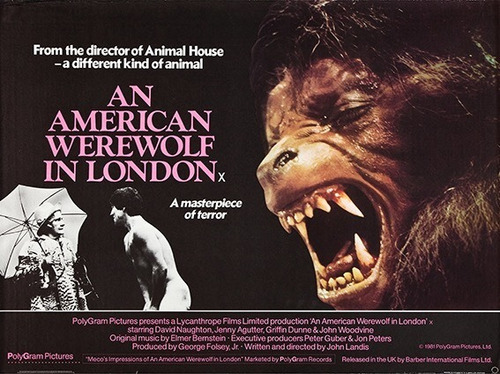 Lobo Americano En Londres Poster De La Película De 80