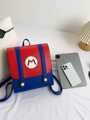 Mochila Gamer Casual Mario Bolso Geek Escolar Para Dama