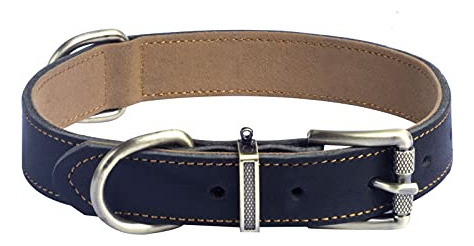 Jatinoo Basic Classic Genuine Leather Dog Collar Qr7nh