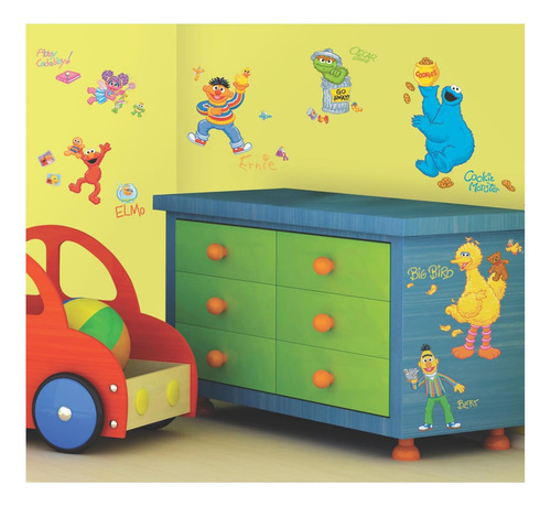 Compañeros De Cuarto Rmk1384scs Sesame Street - Pelar Y Pega
