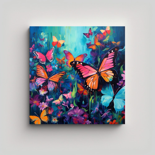 60x60cm Cuadro Abstracto Colores Brillantes Annie Liebovitz
