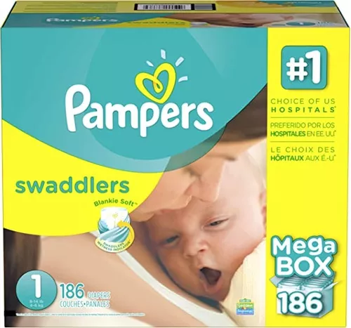  Pampers Pañales, talla 2, 186 unidades, Pampers