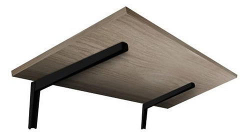 Mesa Dobrável Nogueira 1,5x40x60cm Suporte Preto Prat-k