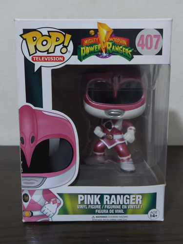 Funko Pop Pink Ranger 407 (metálico) Power Rangers Kimberly
