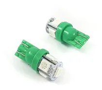 Comprar Lampara T10 5 Led Verde 5050 W2.1x9.5d 12v X2 Un.