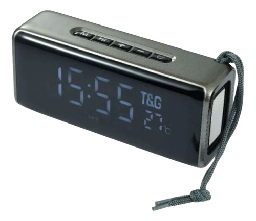 Despertador Reloj Radio Parlante Portátil Bluetooth Espejo  