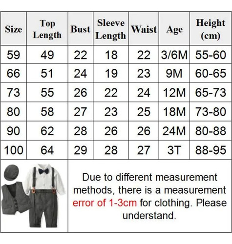 Conjunto De Ropa Formal Para Niños Recién Nacidos