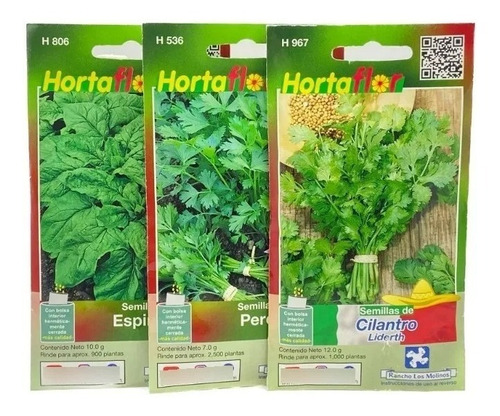 Mezcla De Semillas Hortaflor Cilantro, Perejil, Espinaca