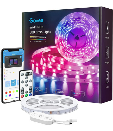 Tira De Luces Govee 5mts Wi-fi Led De 16.4 Pies, Rgb