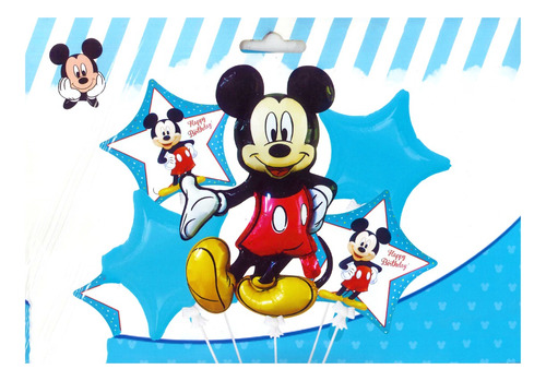 5 Globos Mickey Mouse Para Decorar Cumpleaños Para Niños