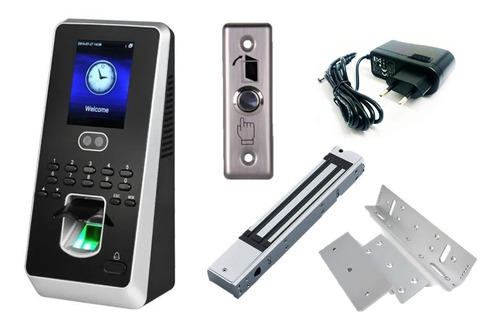 Imagen 1 de 9 de Combo Control Acceso Personal Reloj Multibio800id Zkteco