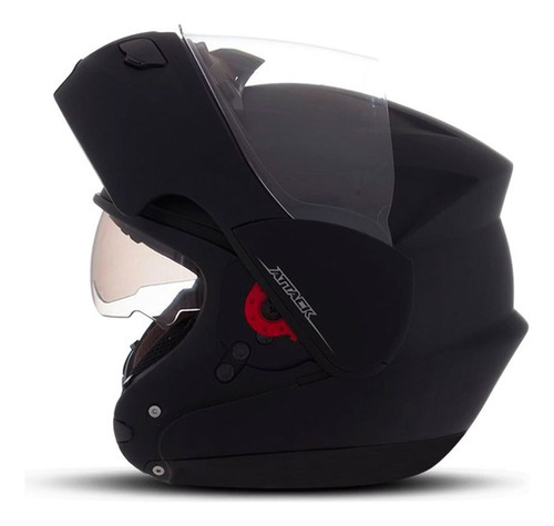 Capacete Para Moto Escamoteável Pro Tork Attack Solid Pre Cor Preto Tamanho do capacete 56