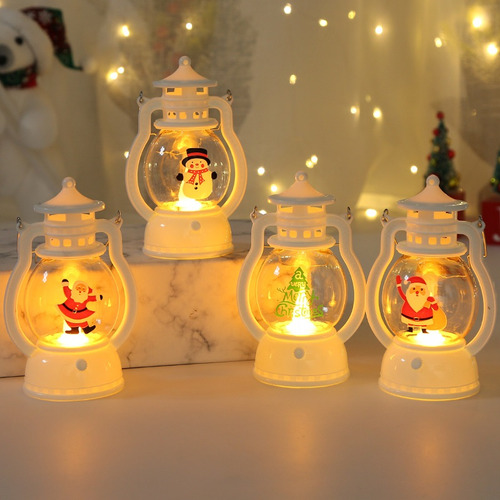 4x Vela De Papá Noel 2024 Deco De Año Nuevo,luces Cálidas