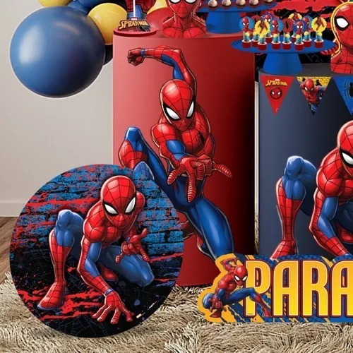 Imagem 4 de 5 de Enfeite Redondo Impresso Para Decoração Festa Homem-aranha