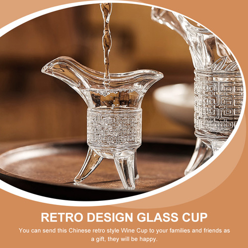1 Juego De Dispensador De Vasos De Vidrio Con Diseño Retro,