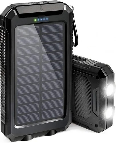 Powerbank 20.000mah Linterna Brújula Cargador Teléfono Solar