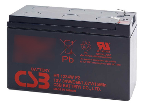 Batería Recargable 12v - 9ah Csb 34w Hr 1234w F2  Nueva