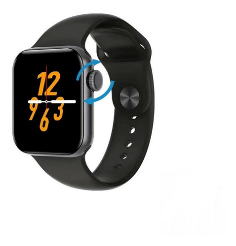 Relogio Smartwatch V52 40mm Botão Lateral Giratório Caixa Preto