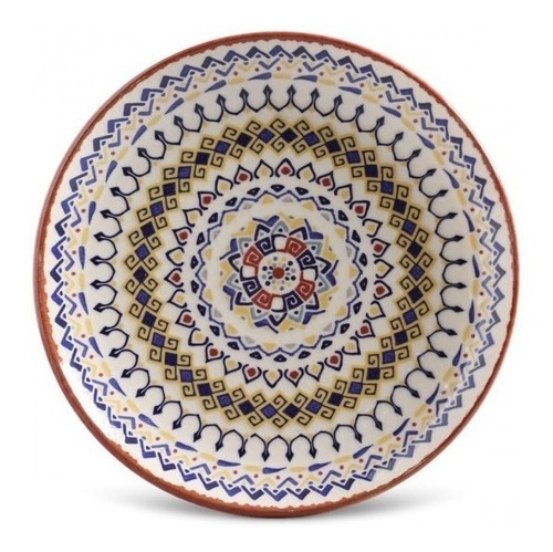 Prato Para Parede Cerâmica Inca Ø20cm Com Suporte