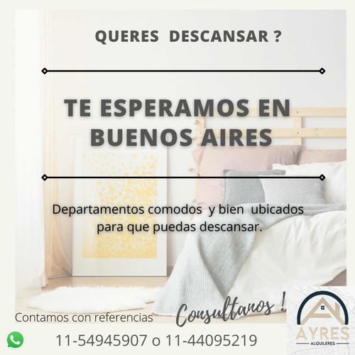 Imagen 13 de 13 de Alquileres Temporarios En Caba- Día/mes/quincena- Consultanos