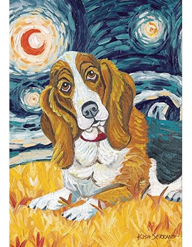 Bandera De Perro Basset Hound Van Growl De 12x18 Pulgad...