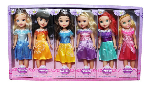 Figuras Princesas Disney Muñecas Coleccion X 6 Pcs Niñas 