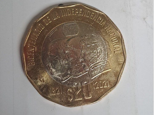 Moneda De $20 Bicentenario De La Independencia Nacional 