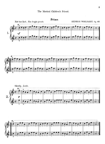 H. Wohlfahrt: Easy Four Hand Pieces For Children Op.87 Pian