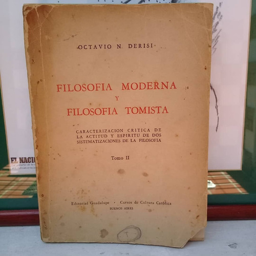 Filosofía Moderno Y Filosofía Tomista-octavio N. Derisi  