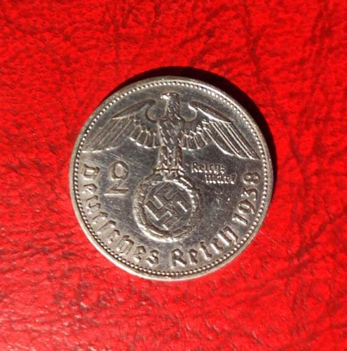 Moneda De Alemania, 2 Reichsmark De Plata,tercer Reich, 1938