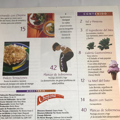 Chepina Peralta Y Algo Más, Con. Revista Cocina 23 2000 (Usado)