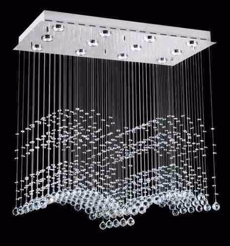 Lampara Colgante De Cristal Fecaetado De Led