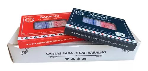 Kit Jogo de Cartas Baralho truco poker Papel - Preto LT - 20026P