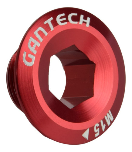 Tampa Pedivela Integrado Gantech M15- Aluminio-cores Cor Vermelho