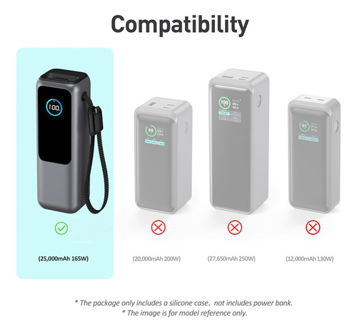 Funda De Silicona Sikai Case Para Power Bank Anker 165 W Pro