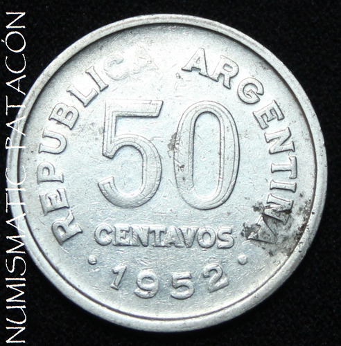 Moneda Argentina 50 Centavos 1952