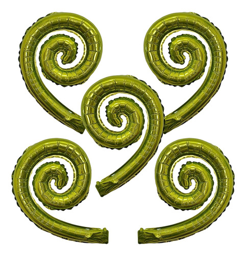 Set Pack Globos Espiral Verde Limón X 5u