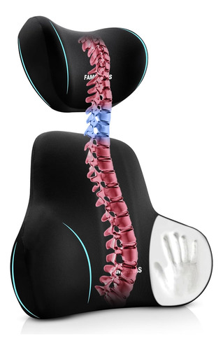 Car Lumbar Support And Car Neck Pillow Kit, Memory Foam L...
