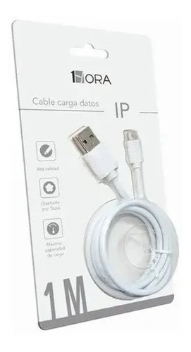 Cable Para Ip 2.1 A 1m Carga Rápida 1hora