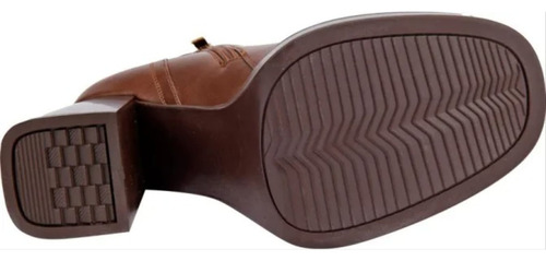 Bota Vestir Pu Hebilla Metálica Tacon Schatz 1066 Dama
