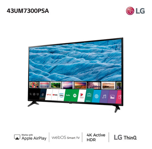 Smart Tv LG 43` Uhd 4k Led Modelo 43um7100 Wifi Netflix Amv