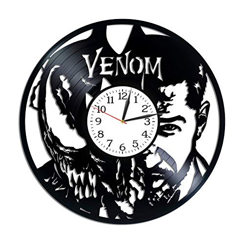 Arte De Habitación Venom Lp Reloj De Vinilo Retro Rega...