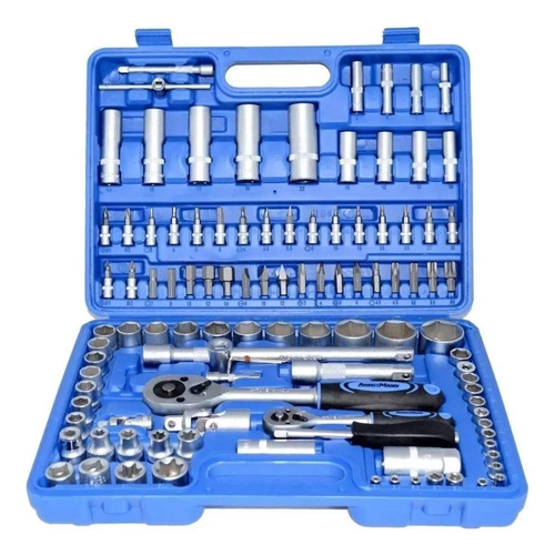 Caja 108 Piezas Set Juego Tubos Bocallaves 1/2 1/4 Llave Veoquiero