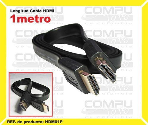 Cable 1 Mt Flexible Corto Hdmi Ref: Hdm01p Computoys Sas