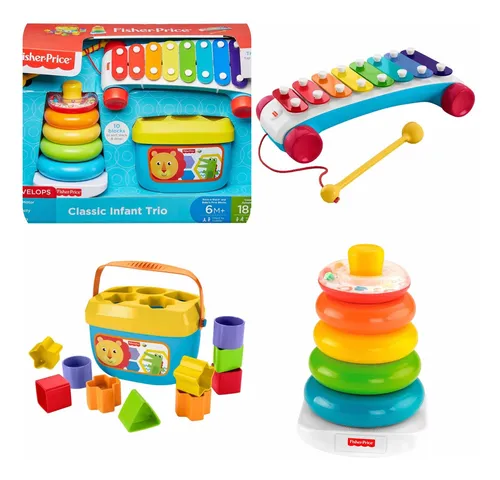 Fisher Price Set De Regalo Toca Y Apila Juguete Bebe Nuevo