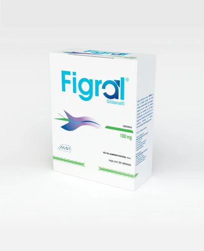 Figral Sildenafil 100mg 40 Tab Mavi Genérico De Viagra