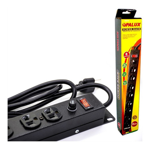 Regleta Supresor De Picos 8 Tomas- Metal -para Rack Computo